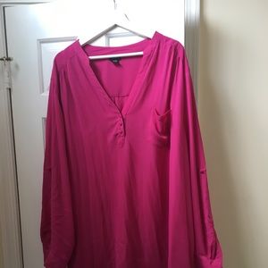 Pink long sleeve blouse